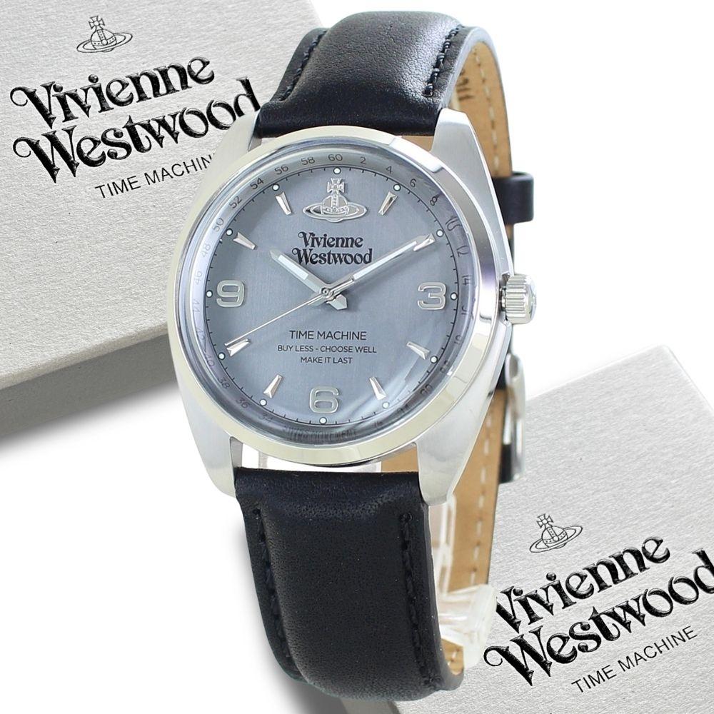 비비안 웨스트우드 손목시계 여성 남성 유니섹스 가죽벨트 그레이 블랙 V