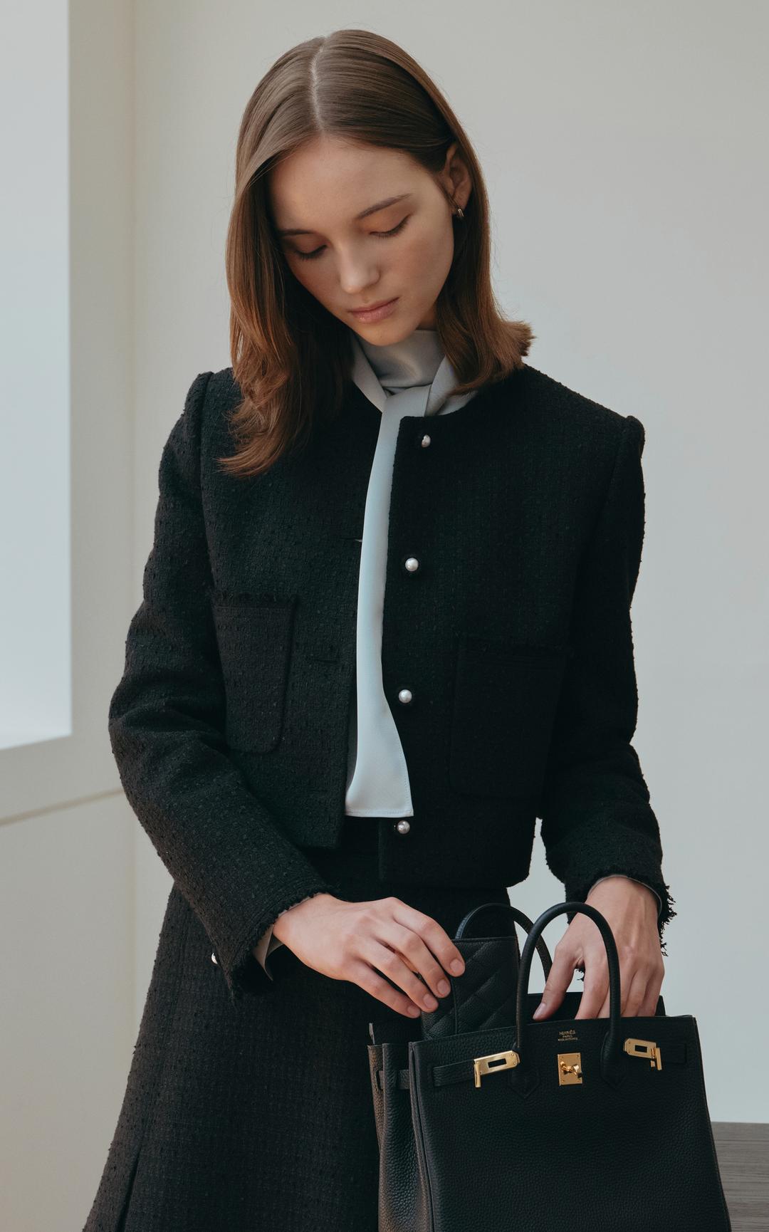 LEMAY TWEED JACKET_BLACK