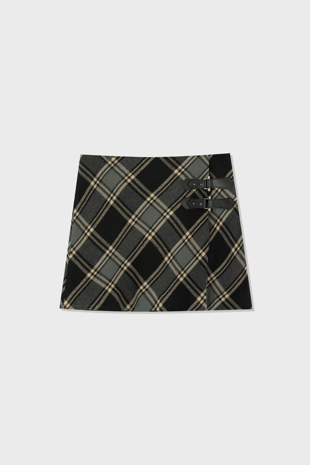 [SOLD OUT] BELT CHECK MINI SKIRT