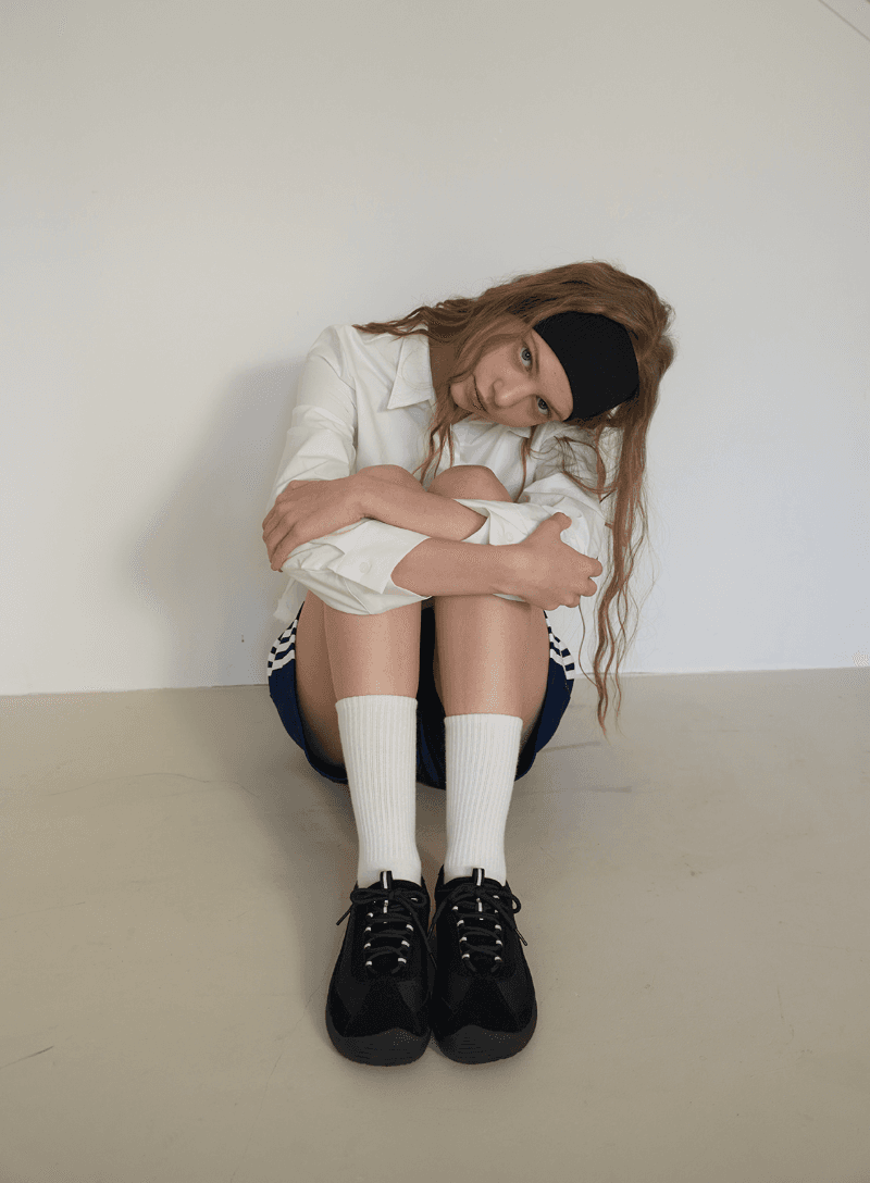 (Leather)Tyson sneakers-Black