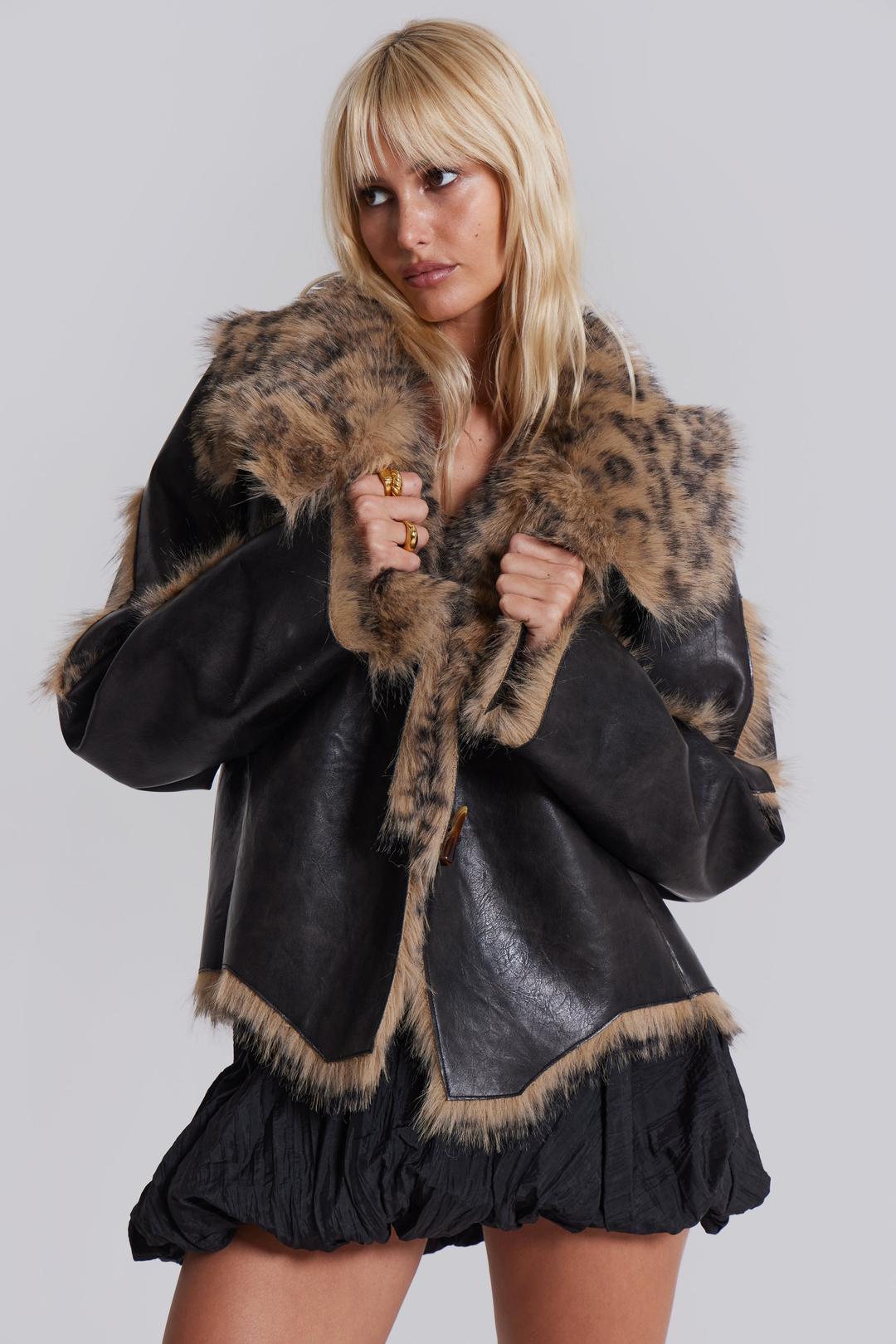 Seone Faux Fur Jacket - XS / Black