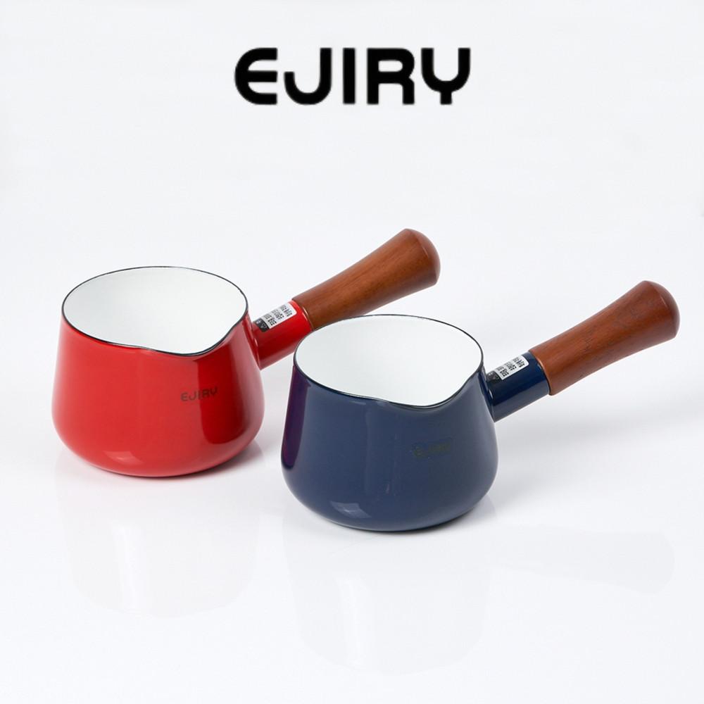 에지리 인덕션 법랑냄비 밀크팬 12cm 이유식 집들이 선물용 냄비