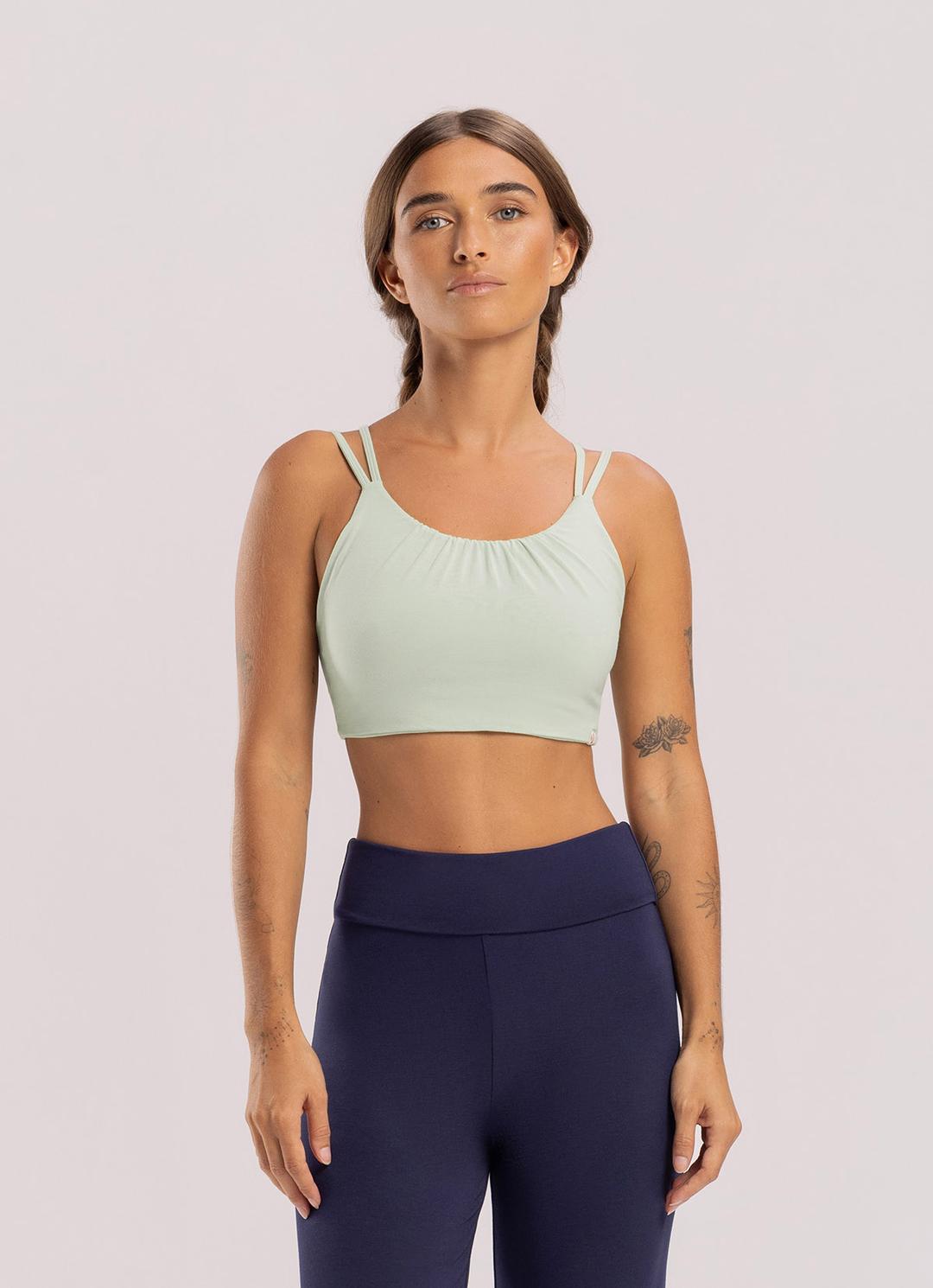 Double shirring bra top_Sea Foam