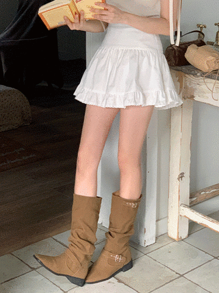 (바지안감/핀터레스트코디템♥/비침↓) 베리덴 프릴 코튼 미니 스커트