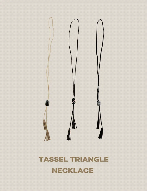 tassel triangle necklace