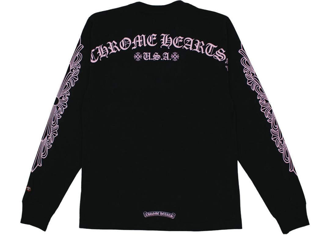 Chrome Hearts Matty Boy Shoulder Logo L/S T Shirt Black/Pink