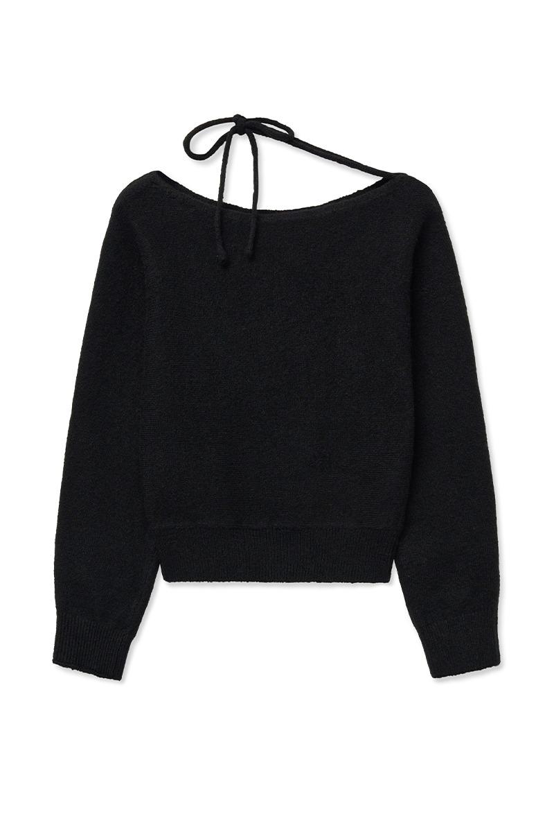 st shoulder knit [black]