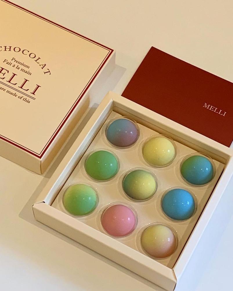 멜리 수제초콜릿  9구 봉봉 고급 초콜릿 세트 데이트 선물 [원산지:국산(부산광역시 동래구)]