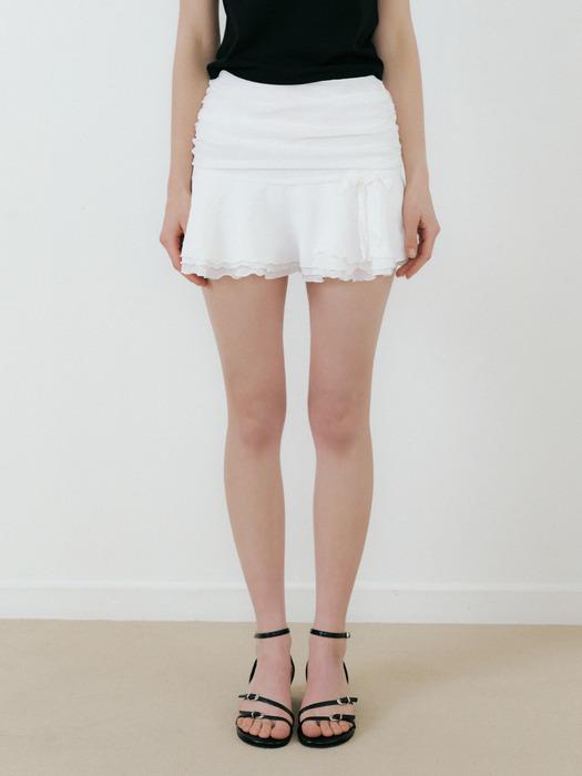 Ribbon Mini Skirt_Ivory