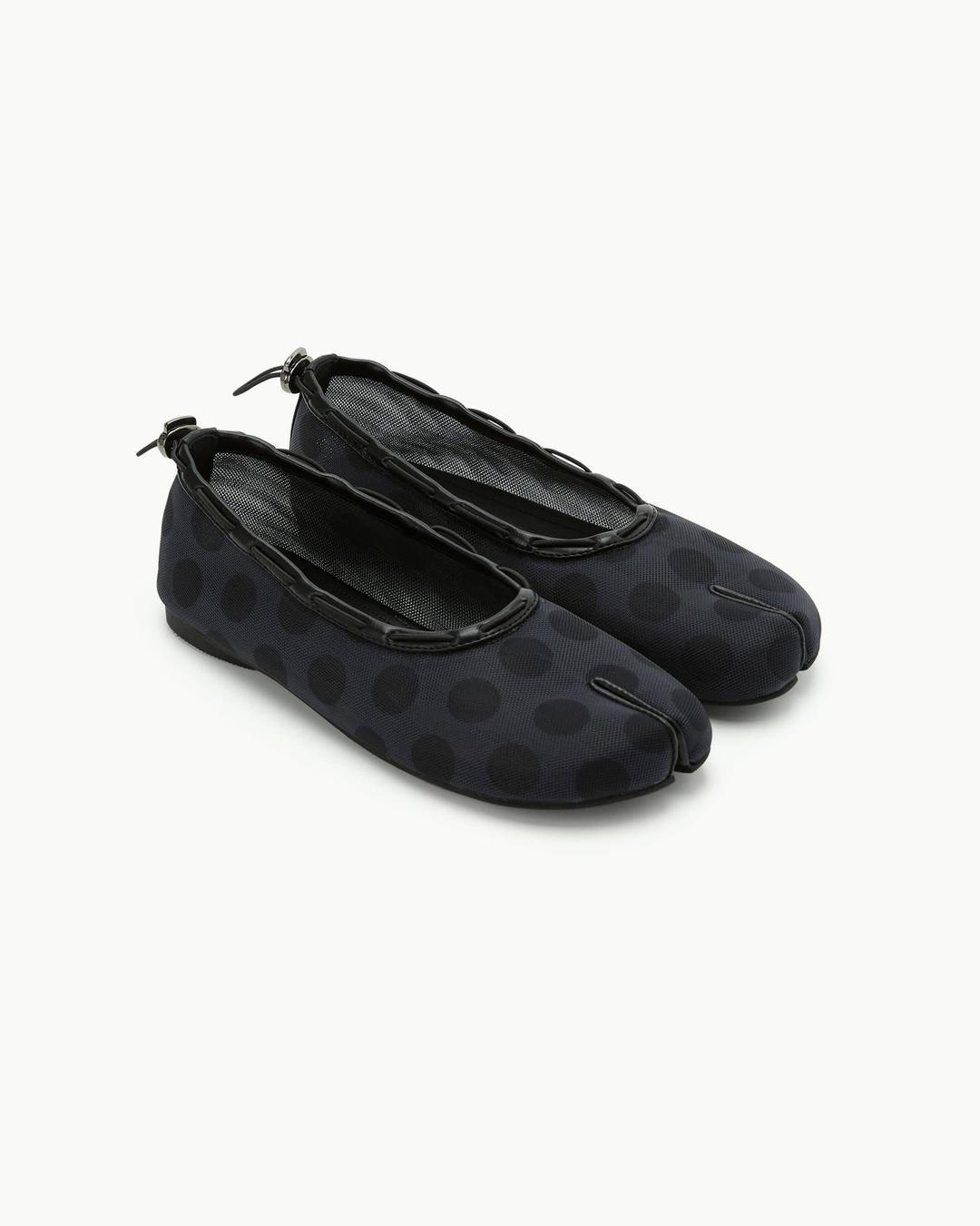 Mesh Air String Flat / Dot Black