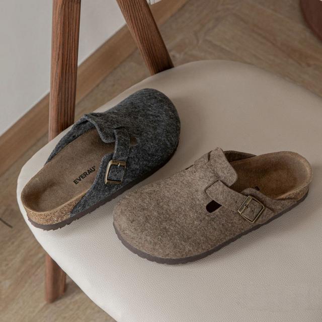 UGG 브린 여성 EVA 소 가죽 에버 블랙 브라운 슬리퍼 EA7057