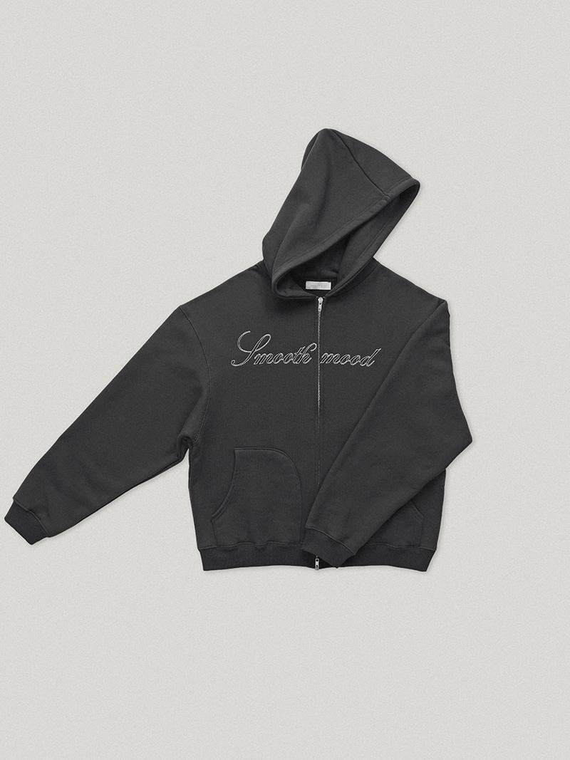 Charcoal Tully Hooded Zip Up