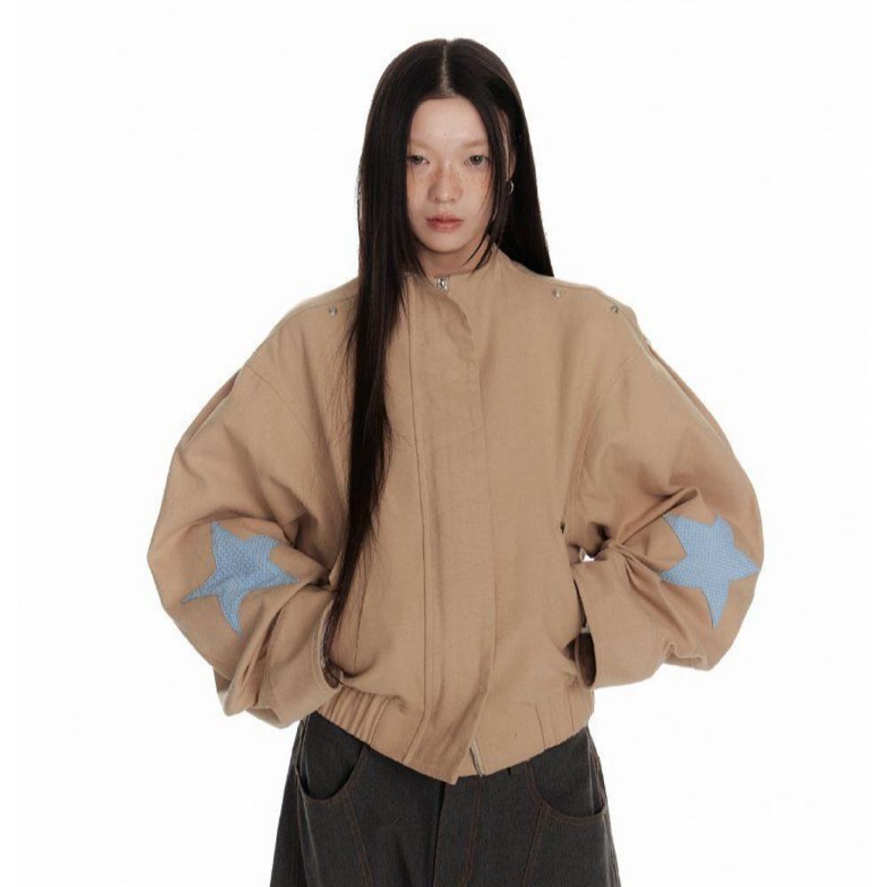 JIKOO 지쿠 바시티재킷 집업 블루종자켓 별스타