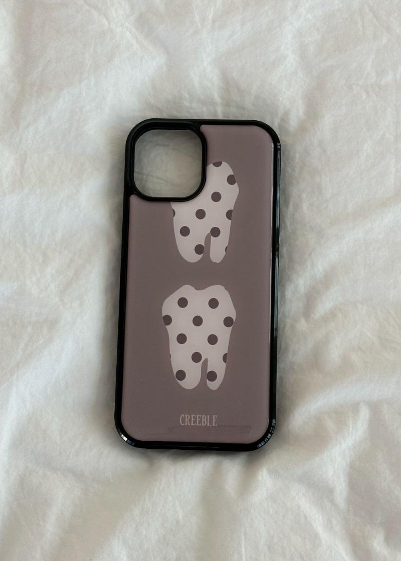Polka dot teeth epoxy bumper case