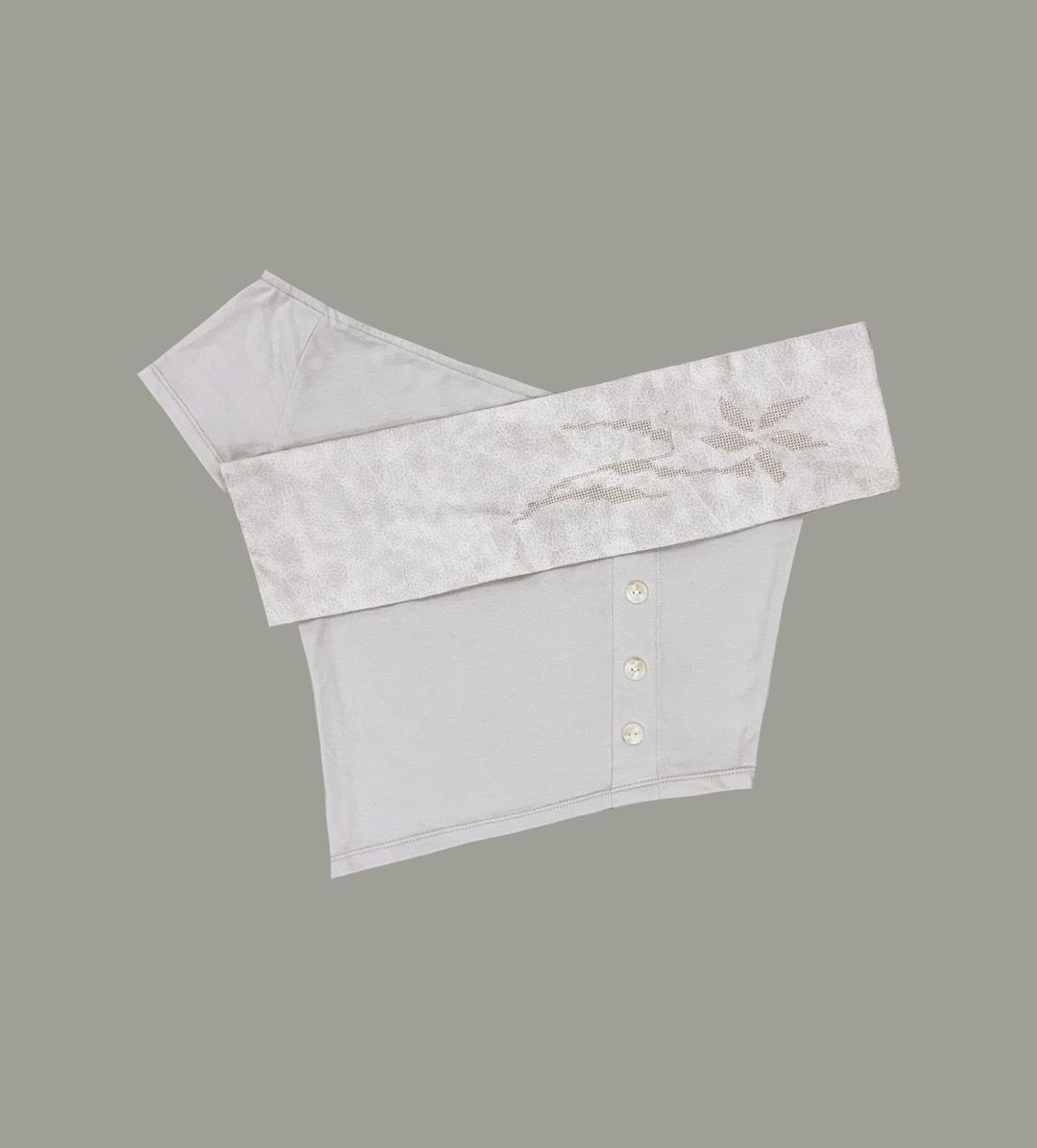 X-embroidery offshoulder top