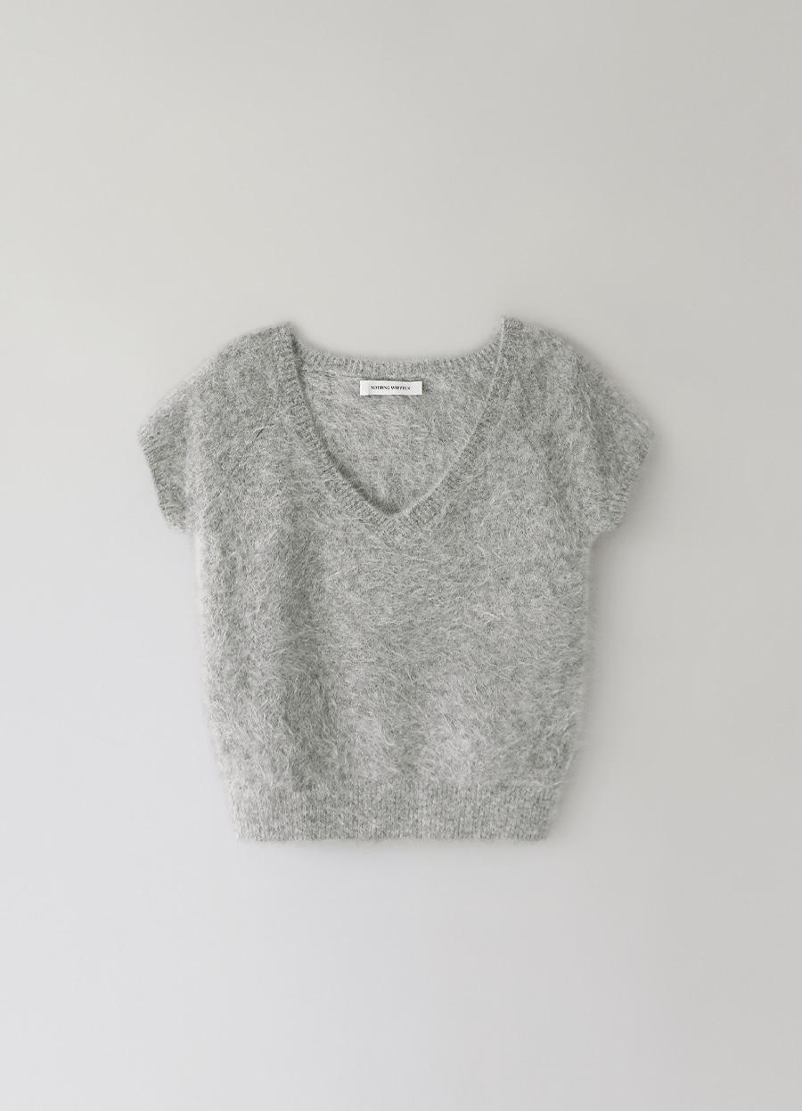 Sienna v-neck short sleeve knit (Gray)
