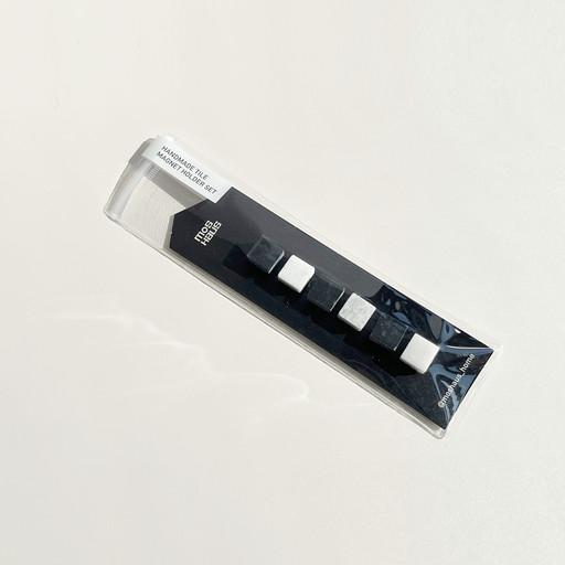 대리석 타일 자석 블랙&화이트 6pcs 네오디움 홀더