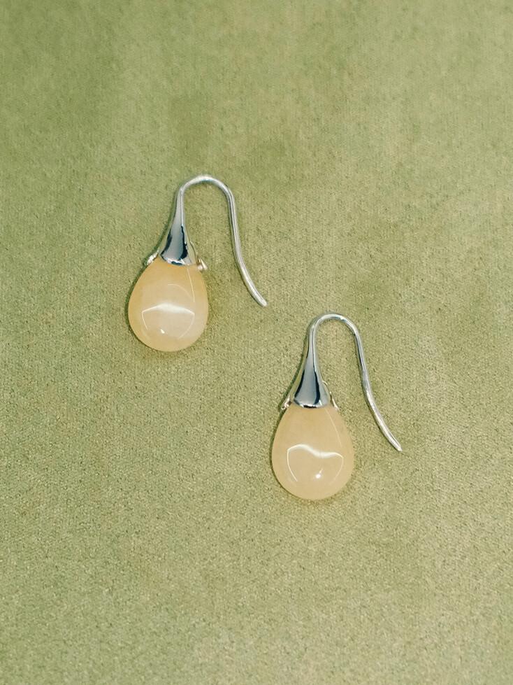 925 silver. Pebble earring_Lemon