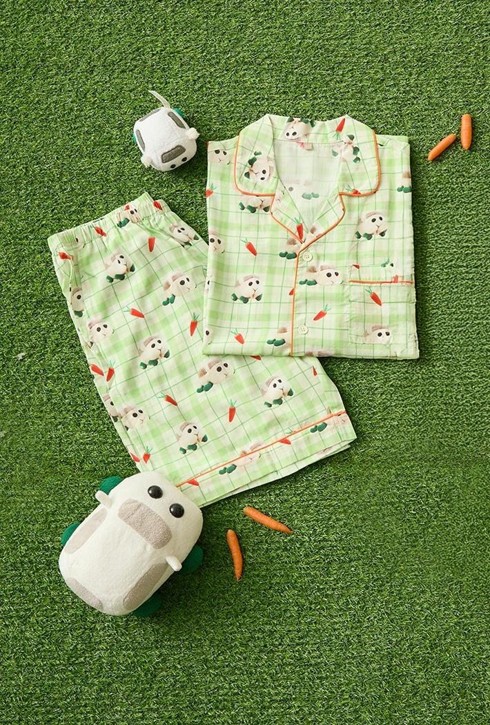 [뿌이뿌이모루카] 반팔 파자마(GREEN)_ SPPPF38U01