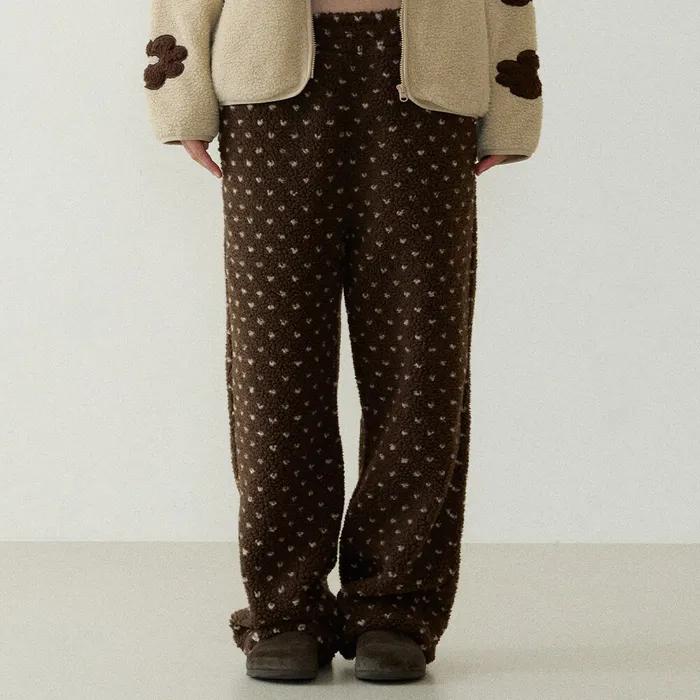 DAISY FLEECE PANTS brown