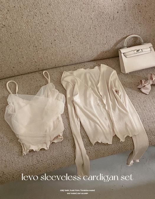 리썸데이 [단독][🎀HOT,주문폭주🚚] 르보 나시+가디건 세트 4color [크롭/볼레로/셔링/레이스/물결/벚꽃/하객/봄/간절기/하객룩/바캉스룩/휴양지룩/간절기/데일리/데이트/꾸안꾸 ]