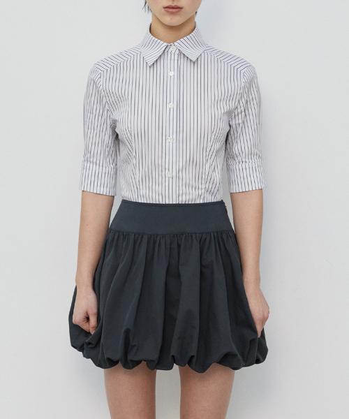 SOLID HALF SHIRT (STRIPE)