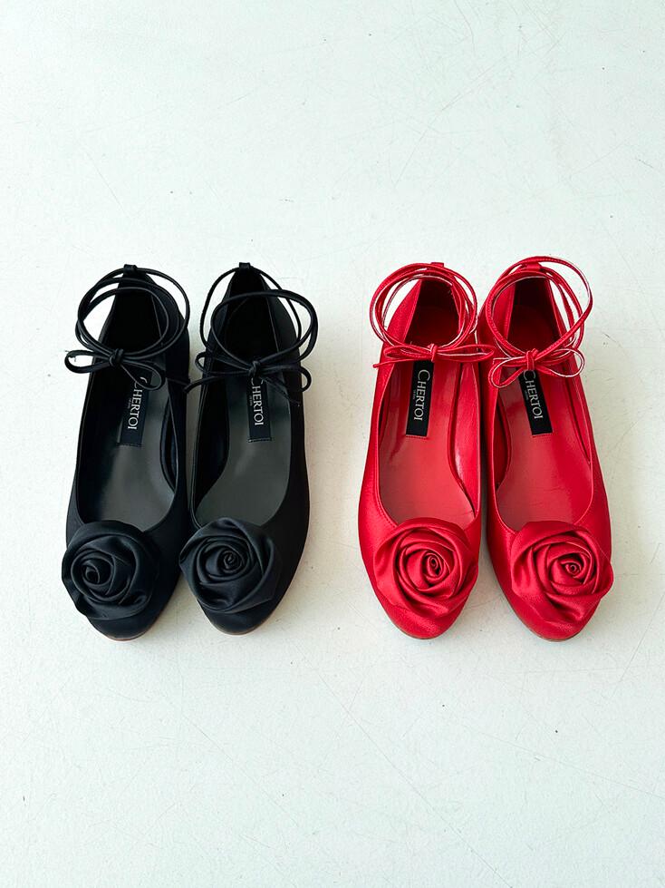 Rose Ballerina flat shoes 2Colors
