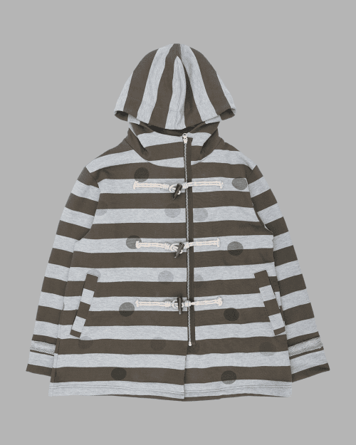 POLKASTRIPE DUFFLE COAT