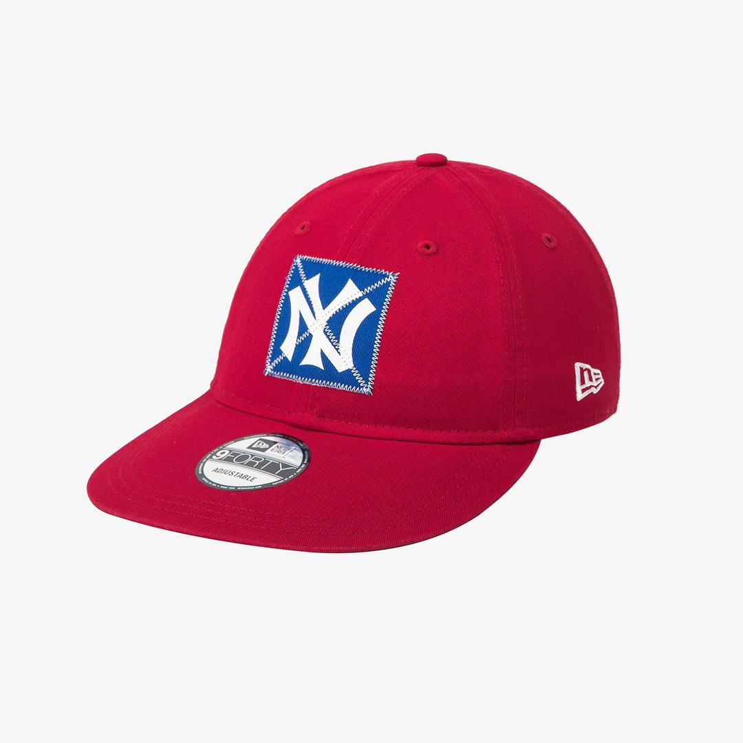 랄프 로렌 MLB 쿠퍼스타운 뉴욕 양키스 롱 바이저 언스트럭쳐 볼캡 레드