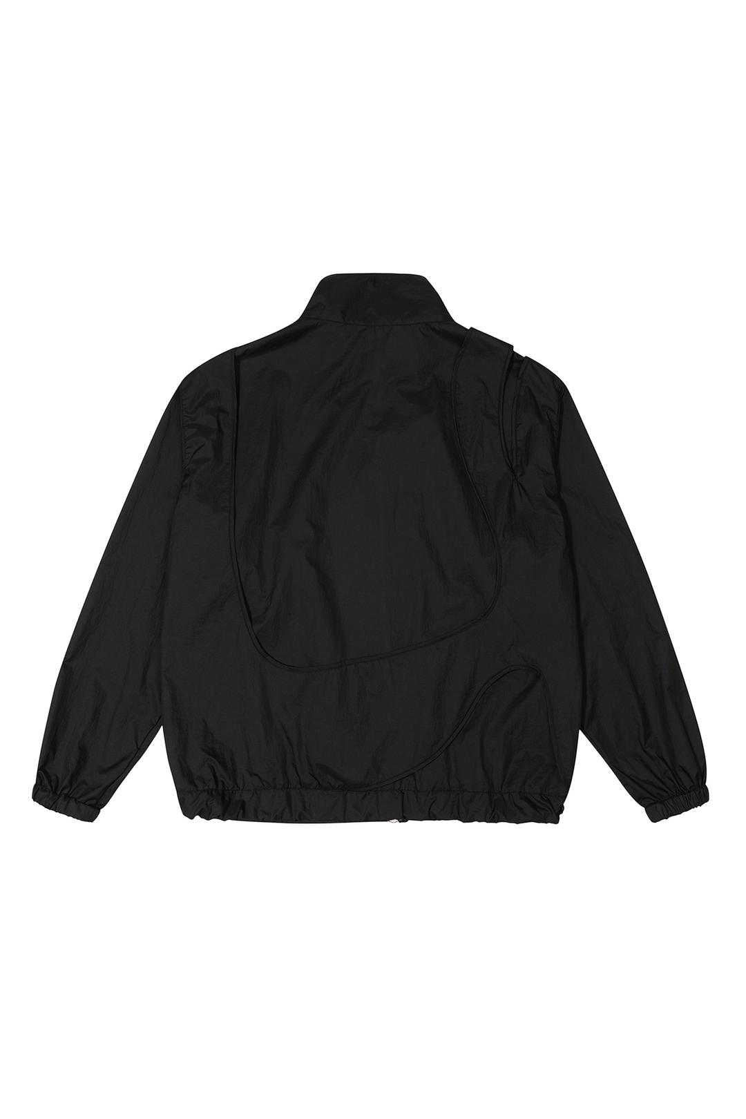 CURVED LOGO WINDBREAKER BLACK