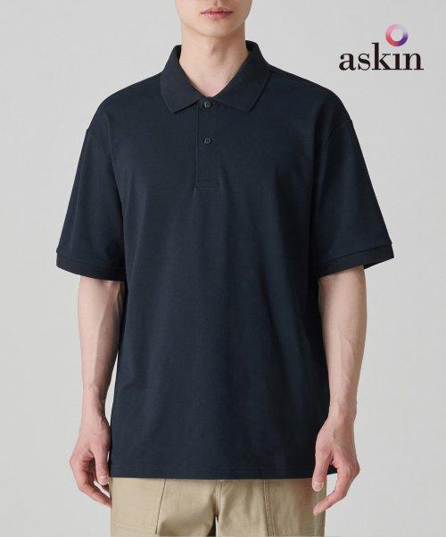 [쿨탠다드] 릴렉스 핏 피케 폴로 셔츠 [네이비]