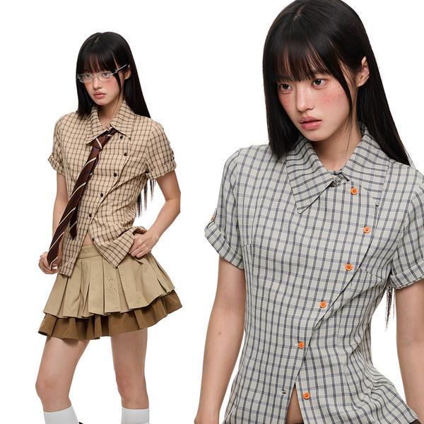 Candy Button Curved Shirt