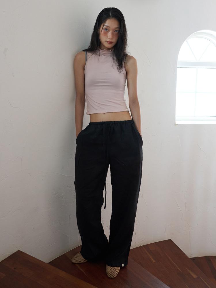 Terra Linen Pants - Black [예약배송/7.11부터 순차출고]