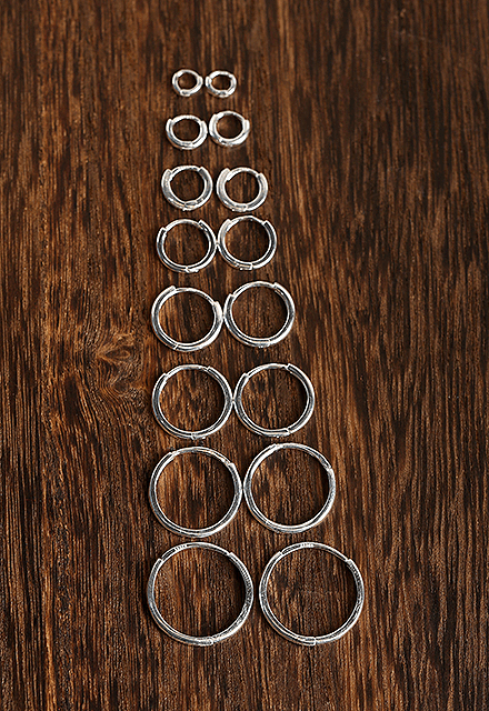 실버925 아르겐 베이직 미니 원터치 링귀걸이