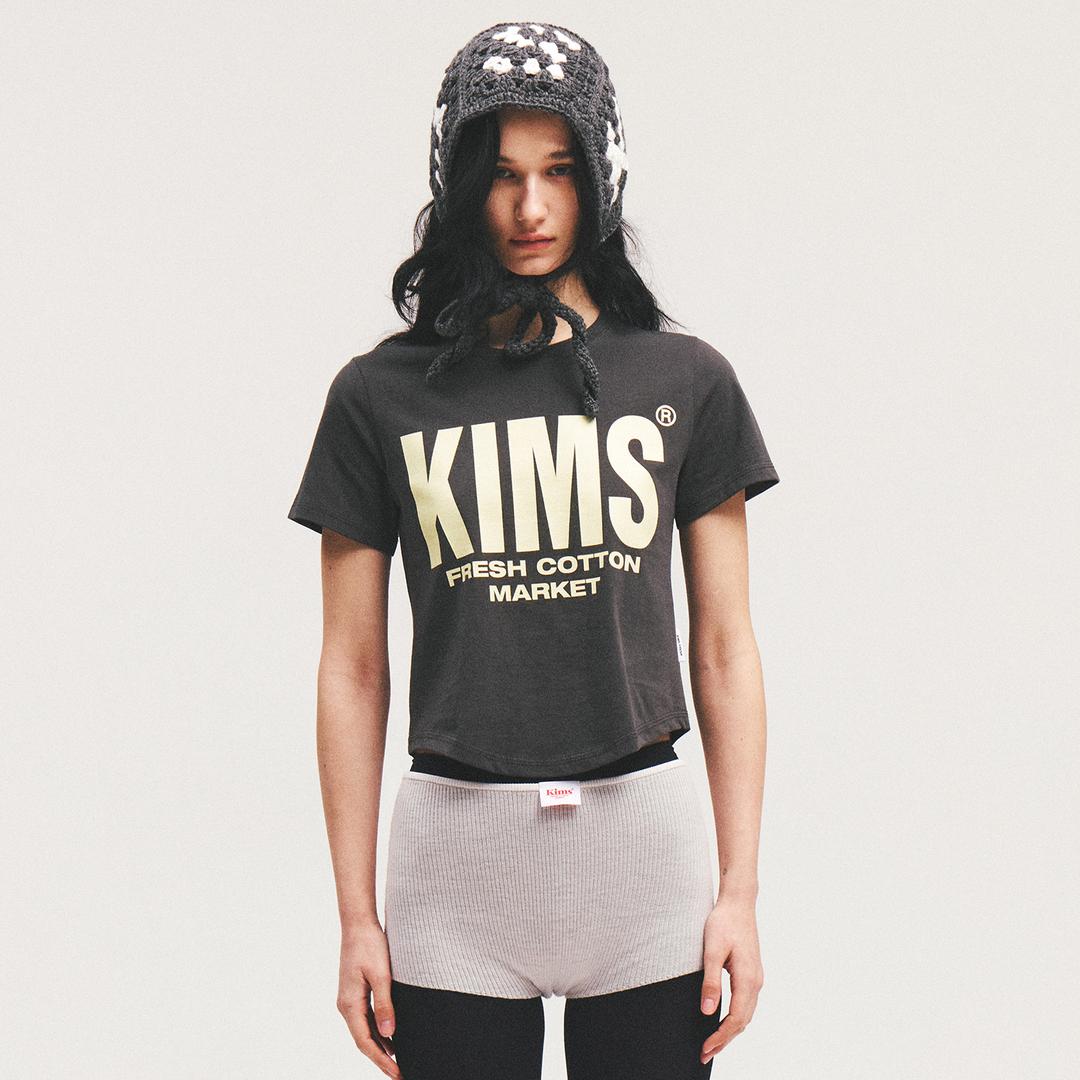 KIMS ELVE LOGO TEE CHARCOAL