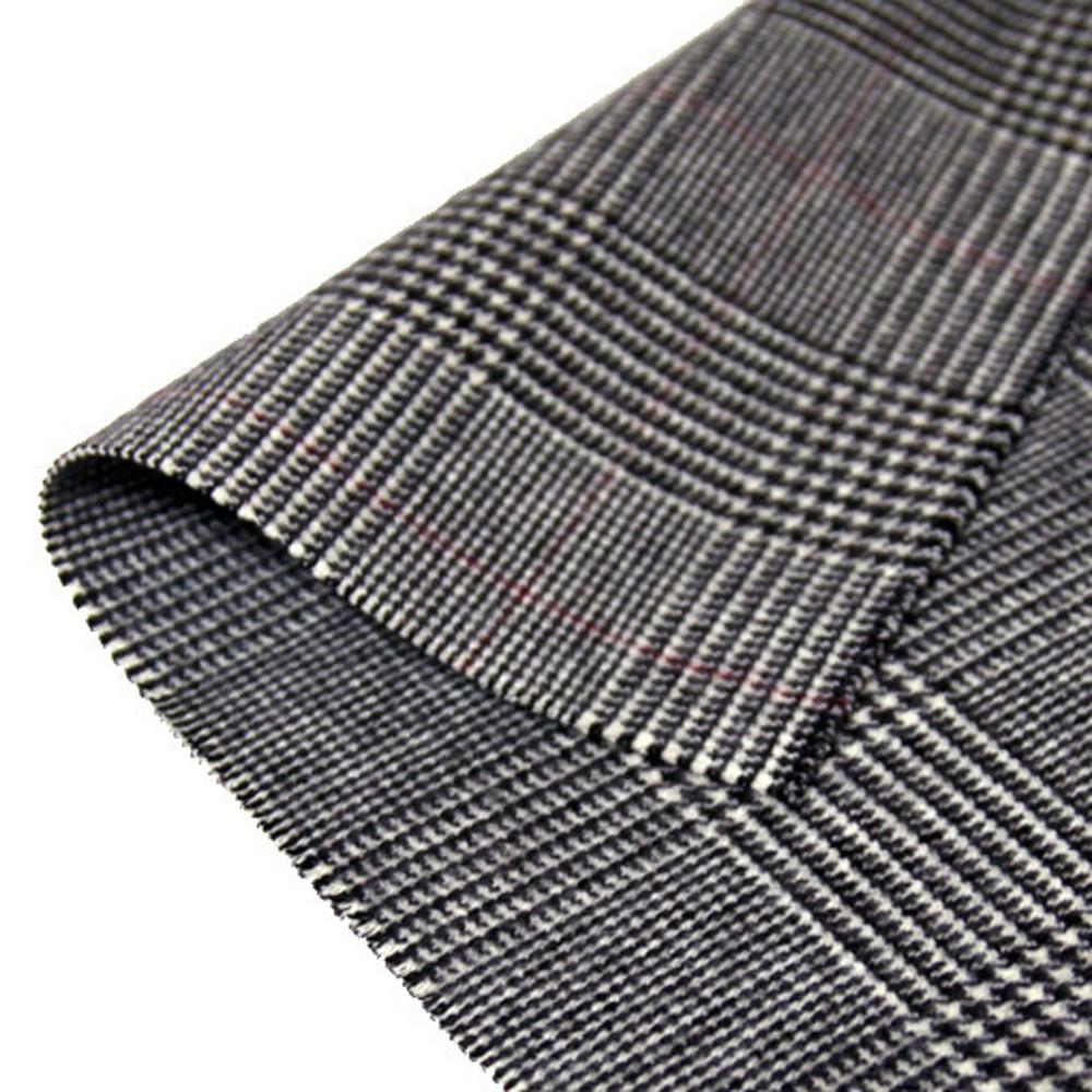울체크원단 대폭 양면 핸드메이드 타탄체크 그레이 63493