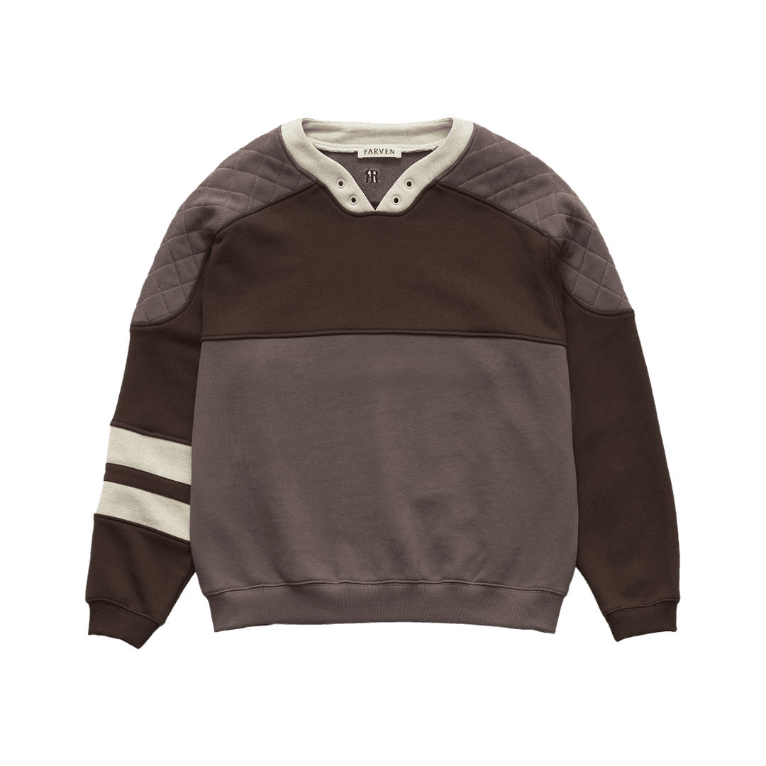 FARVEN Beton Quilting Sweatshirt Brown