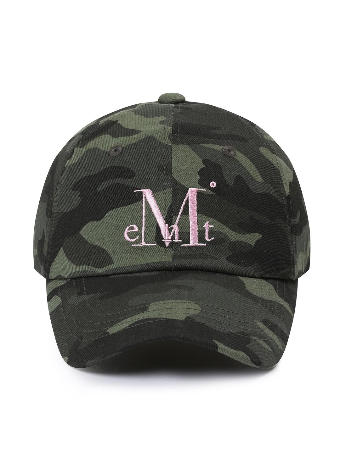SIGNATURE CAMO BALL CAP (Khaki-baby pink, Gray)