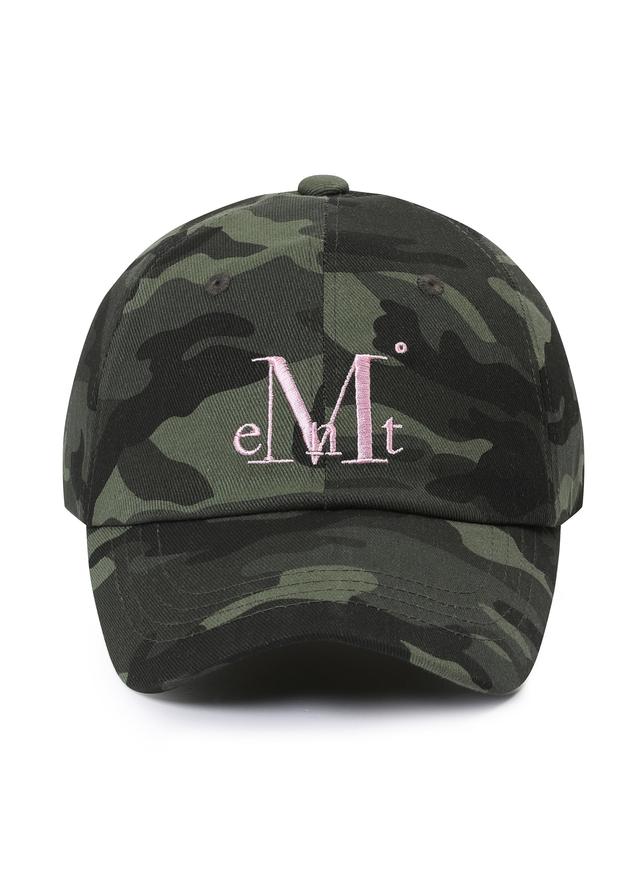 SIGNATURE CAMO BALL CAP (Khaki-baby pink, Gray)