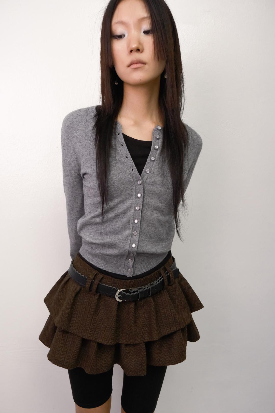 Eternal Heart Mini Cardigan *Bokashi Gray