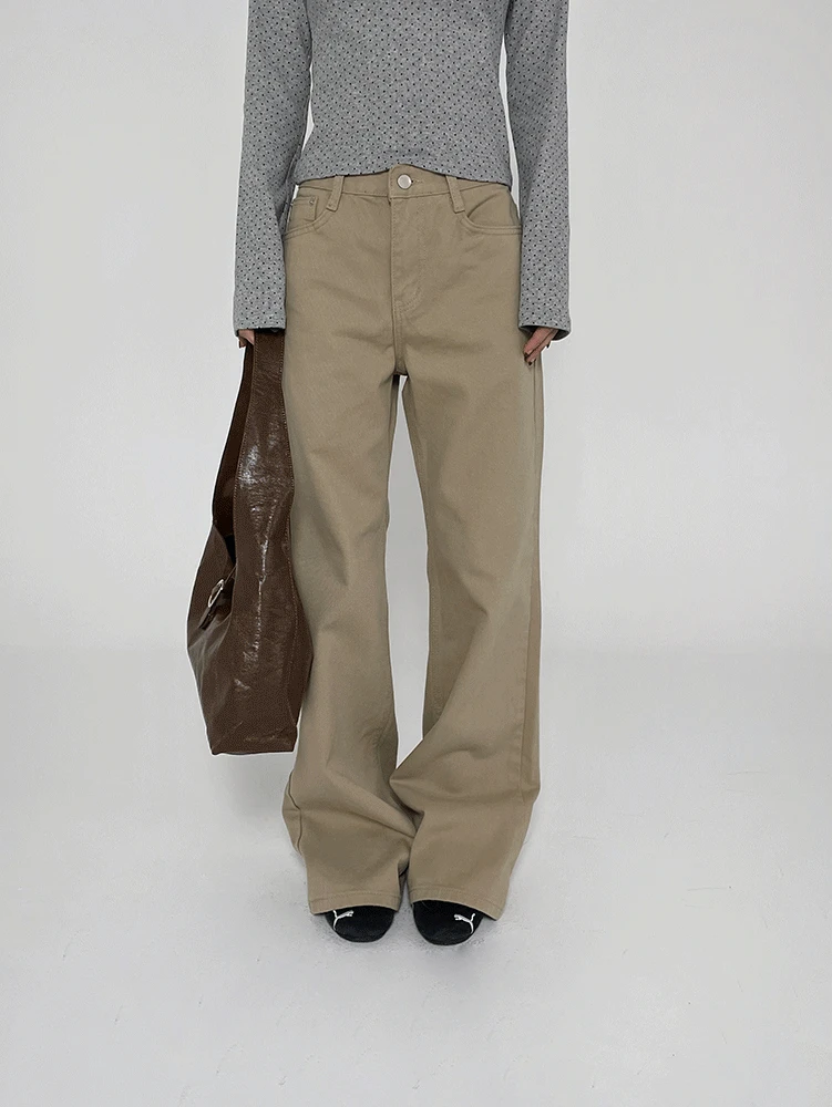 타레 루즈핏 부츠컷 코튼팬츠