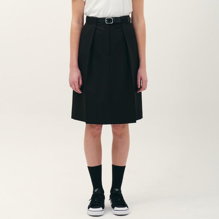 two-tuck skirt_black