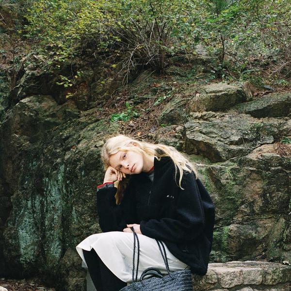 Lounge fleece half-zip up (black / melange gray / mocha / dark gray)