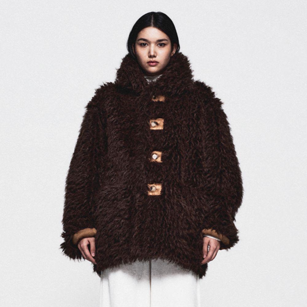 Reversible Fur Shearling Jacket_Brown