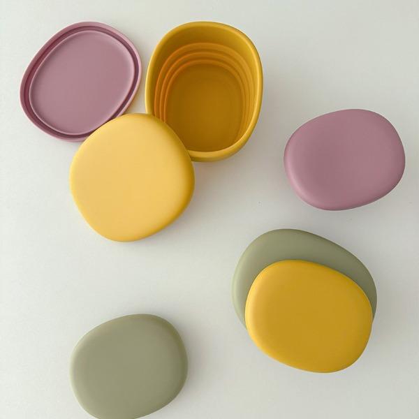 [비밀공구] 더홈스 조약돌 접이식 실리콘 용기