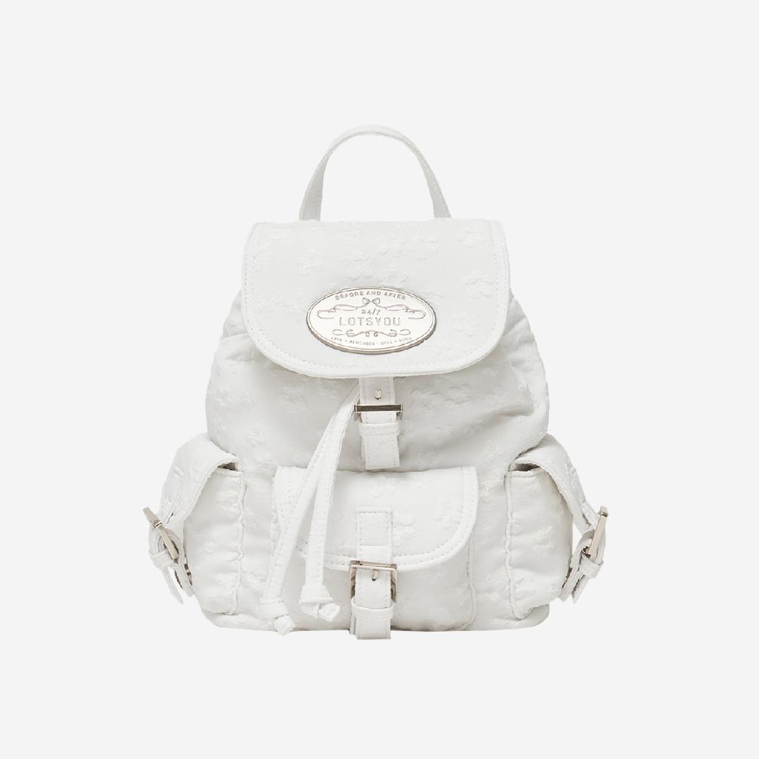 [예약 배송] Lots You Nostalgia Chubby Backpack  White