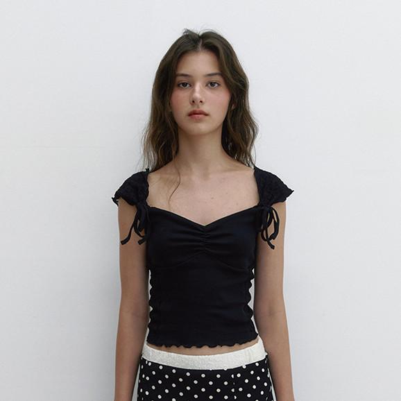 ROMANTIC RIBBON T (BLACK)