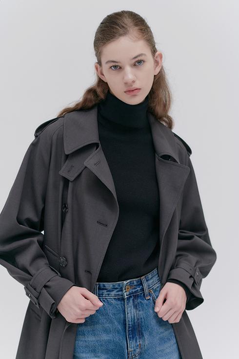 23FN double trench coat [CHA]