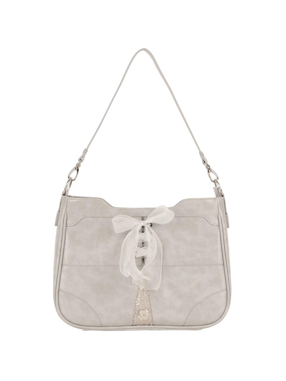 Bustier ribbon bag - cloudy grey