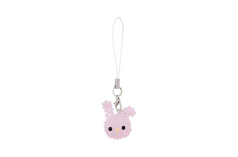 [swingset] Drooping Ear Rabbit Phone String (Pink)